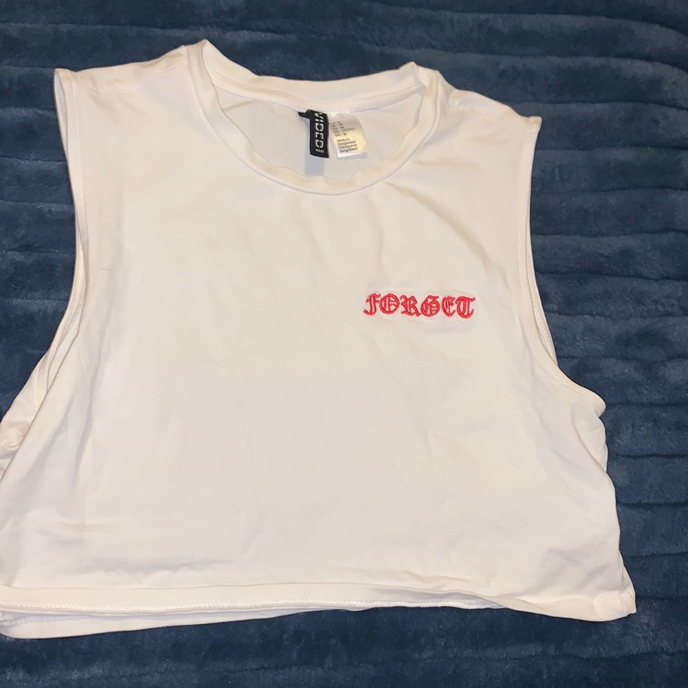 white crop top